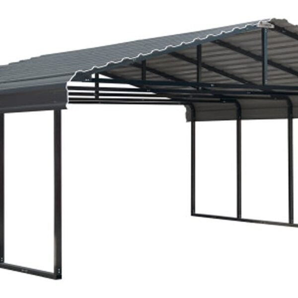 Arrow Carport, 20 ft. x 20 ft. x 7ft. Charcoal 20′ x 20′ x 7′