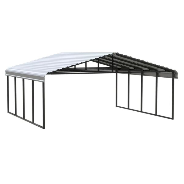 Arrow Carport, 20 ft. x 20 ft. x 9ft. Eggshell 20′ x 20′ x 9′14